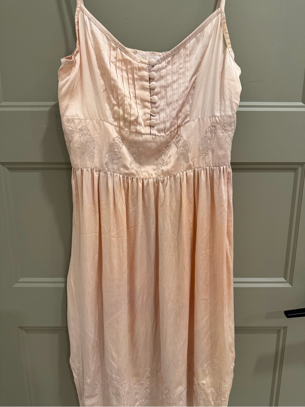 Margo London 100% silk blush pink dress/slip - size Medium